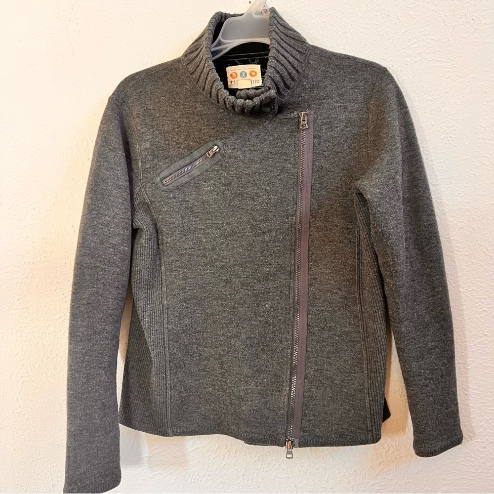 Title Nine gray wool blend zip up jacket